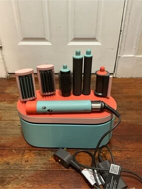 Dyson Coral and Teal Styling Set with Storage Case